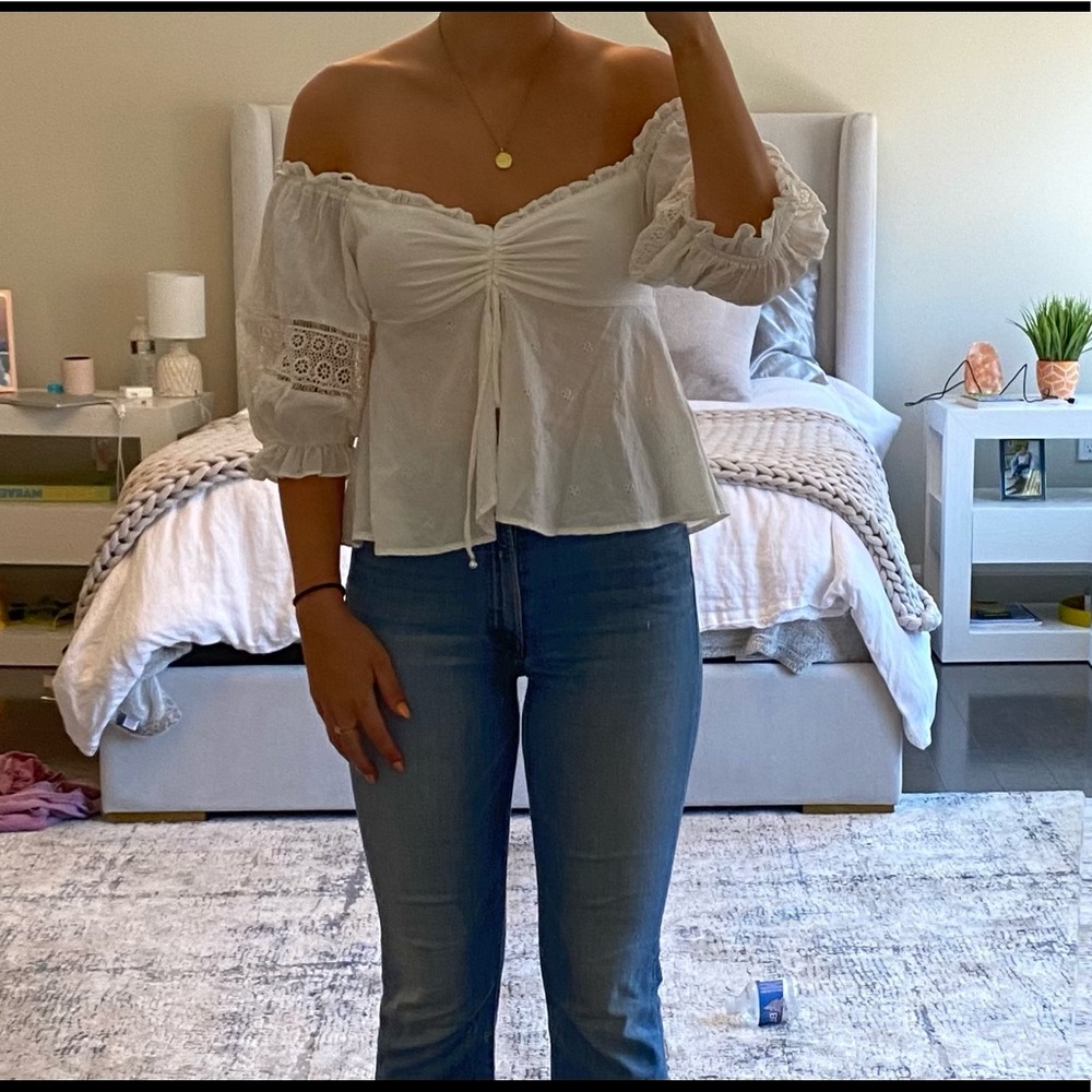 Adorable white free people top